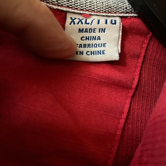 SOLDTommy Bahama Sweater Red 1/4 Zip Mock Neck Pullover Cotton Size XXL - Picture 10 of 11